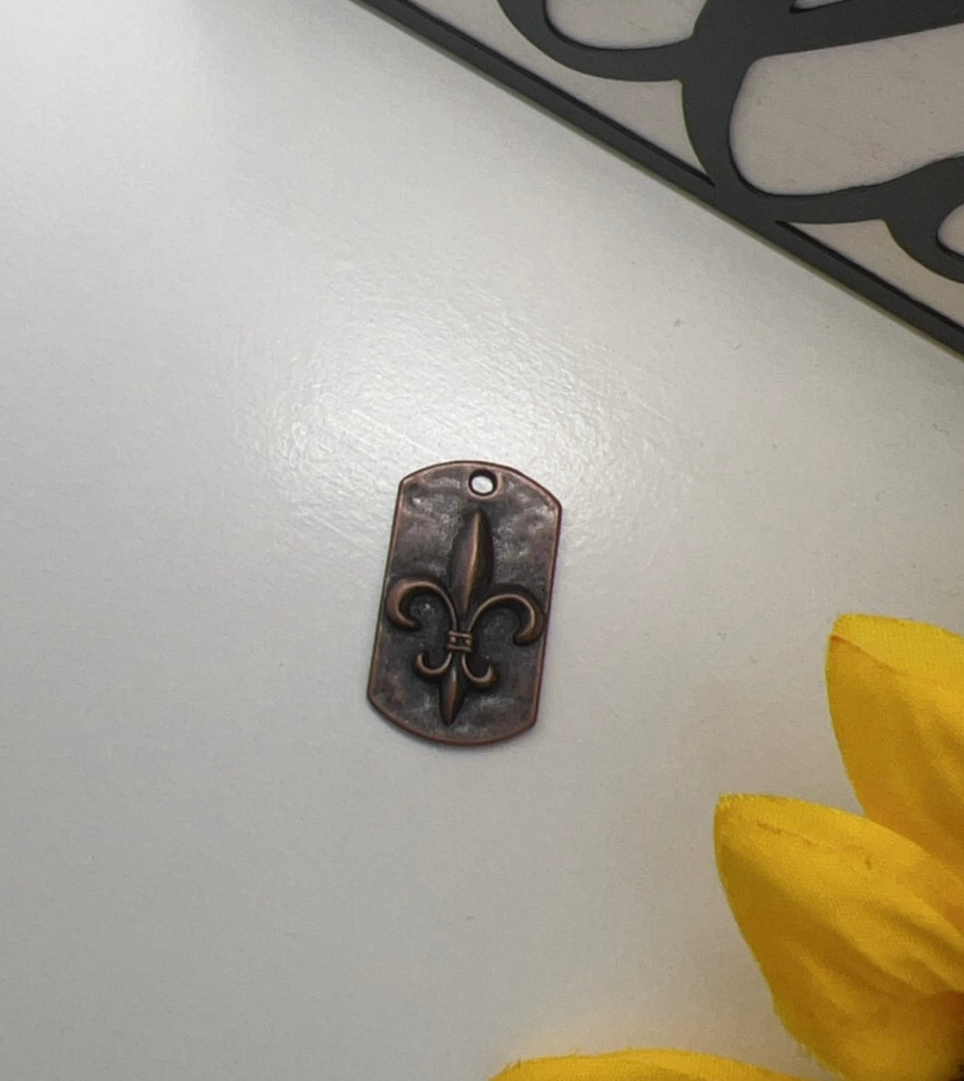 Rustic Fleur de Lis charm