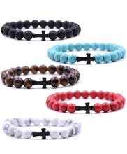 Load image into Gallery viewer, Men’s Cross Bracelet
